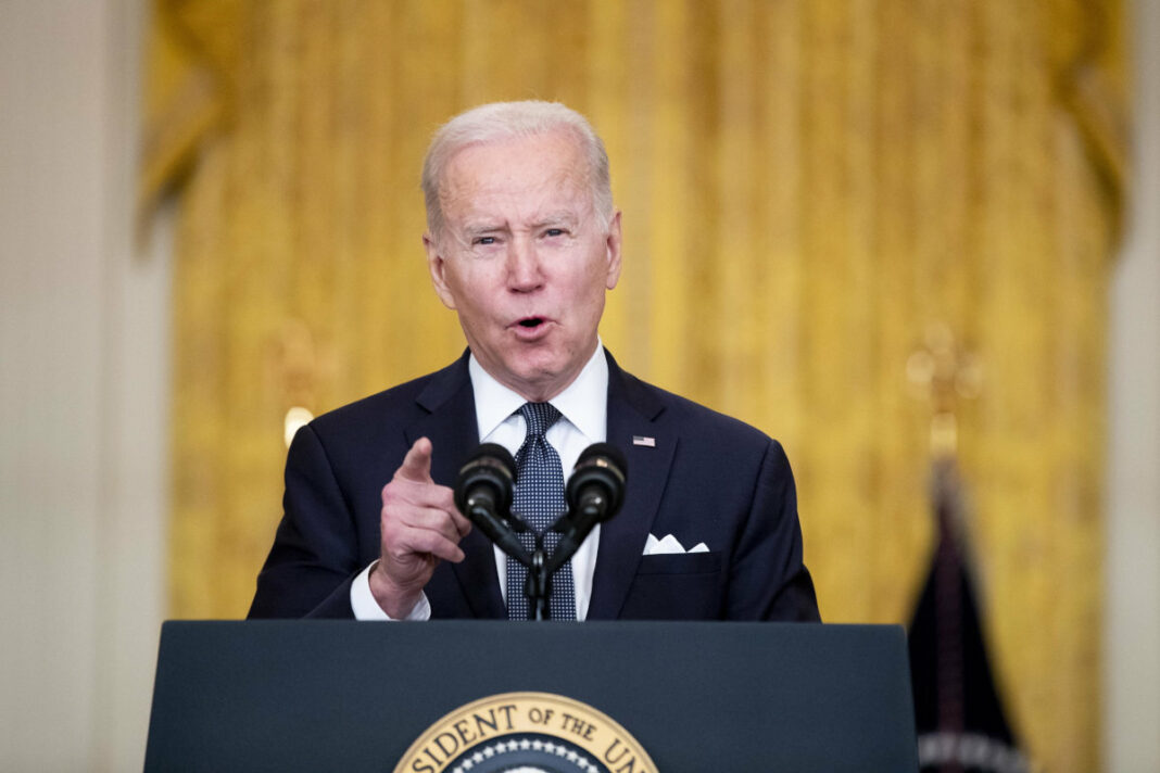 United States President Joe Biden delivers remarks on Russia and the situation in Ukraine