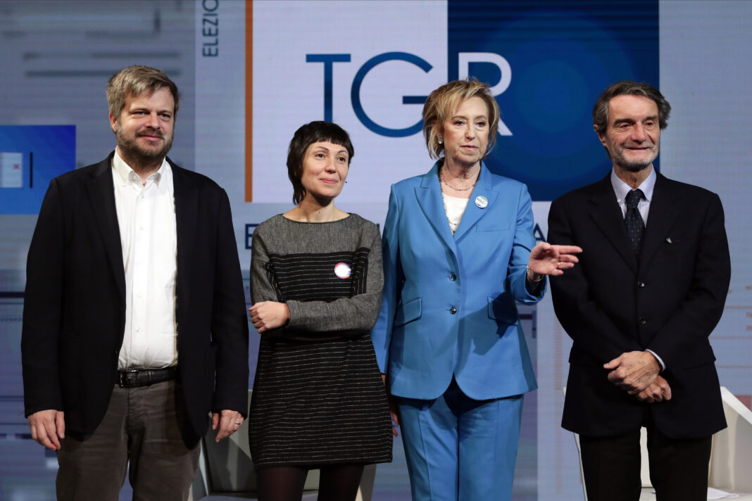 PIERFRANCESCO MAJORINO CANDIDATO MARA GHIDORZI CANDIDATA LETIZIA MORATTI CANDIDATA ATTILIO FONTANA CANDIDATO ALLA PRESIDENZA DELLA REGIONE LOMBARDIA