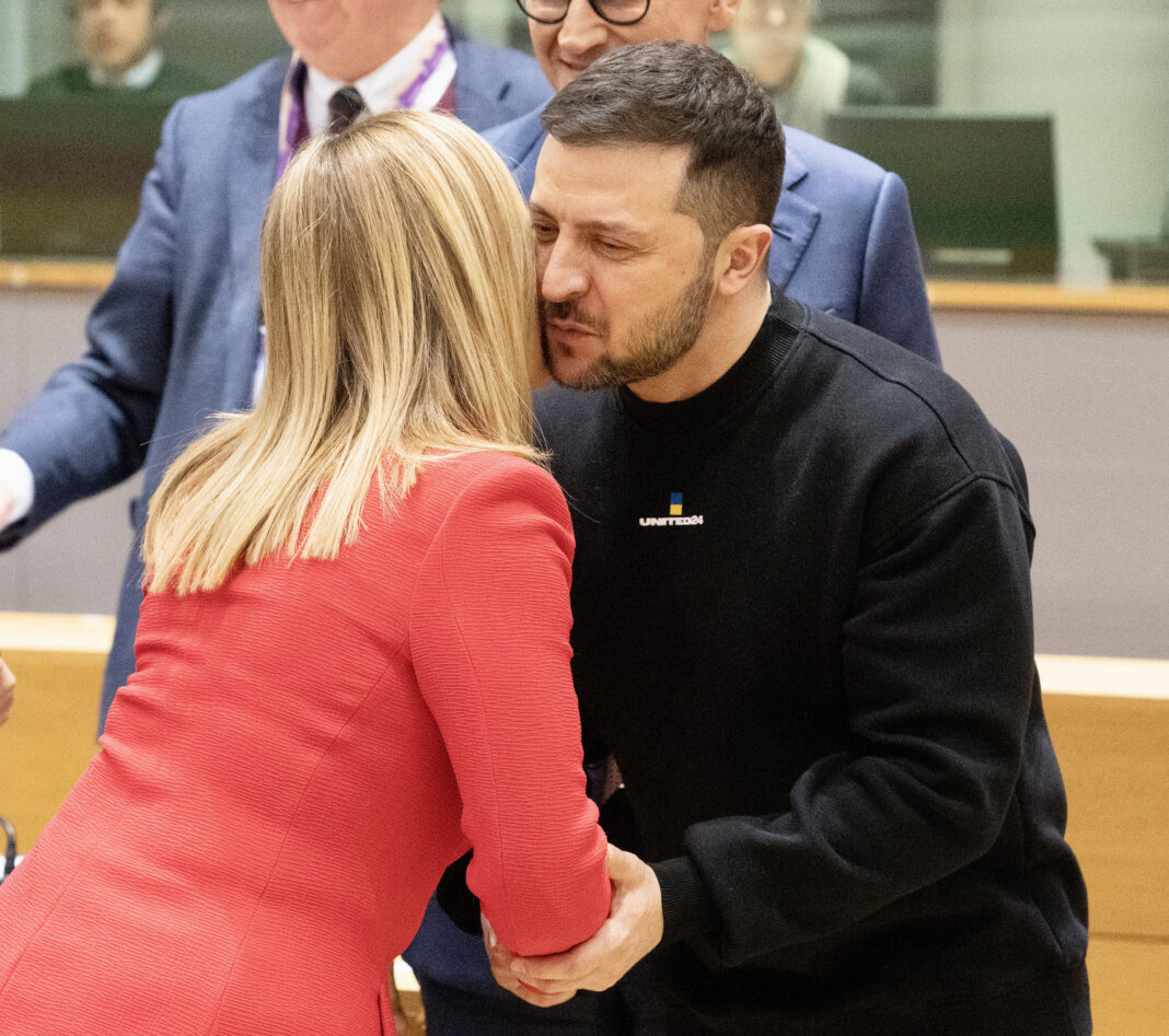 GIORGIA MELONI VOLODYMYR ZELENSKY