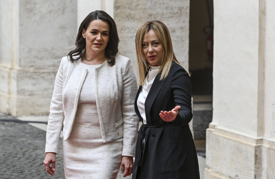 INCONTRO GIORGIA MELONI CON IL PRESIDENTE DELLA REPUBBLICA DI UNGHERIA