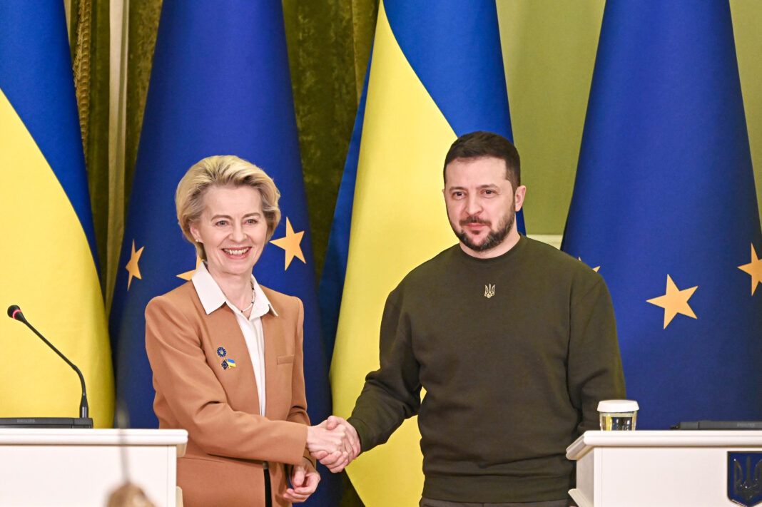 Volodymyr Zelensky, and Ursula von der Leyen. Bruxelles