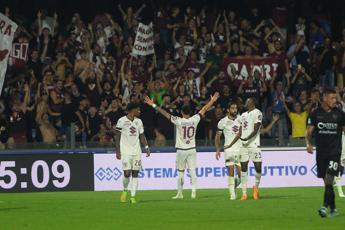 Salernitana-Torino 0-3, gol di Buongiorno e doppietta Radonjic
