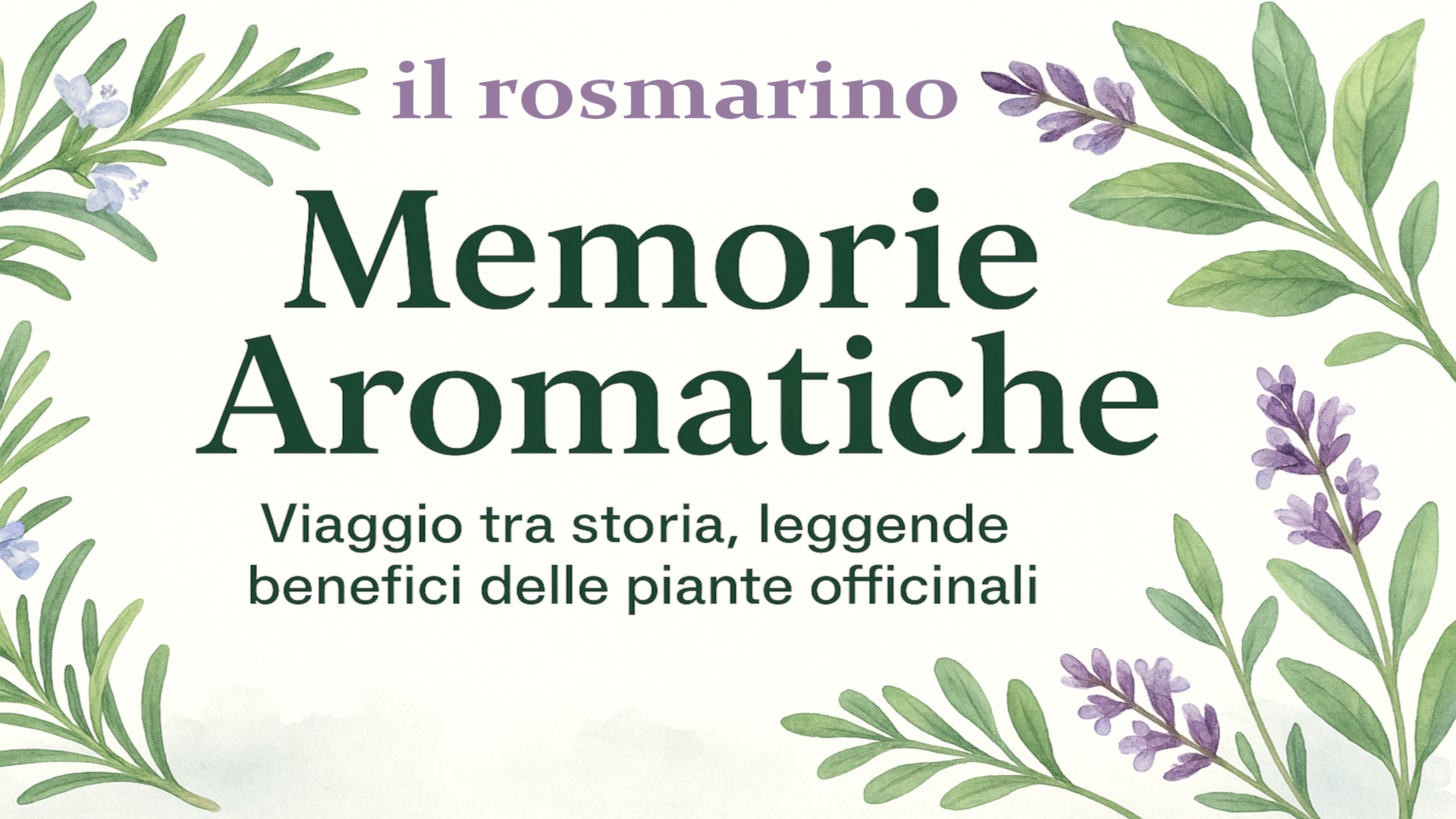 Il rosmarimo – Memorie Aromatiche Il rosmarimo – Memorie Aromatiche