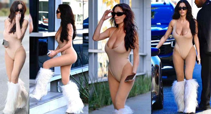 Bianca come Kim, seminuda a Los Angeles Bianca come Kim, seminuda a Los Angeles