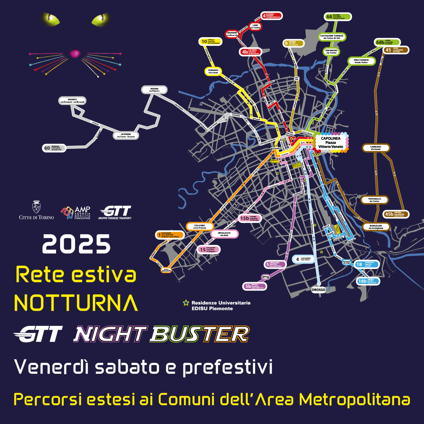 Night Buster per spostarsi sicuri di notte. Servizio potenziato e percorsi ampliati Night Buster per spostarsi sicuri di notte. Servizio potenziato e percorsi ampliati