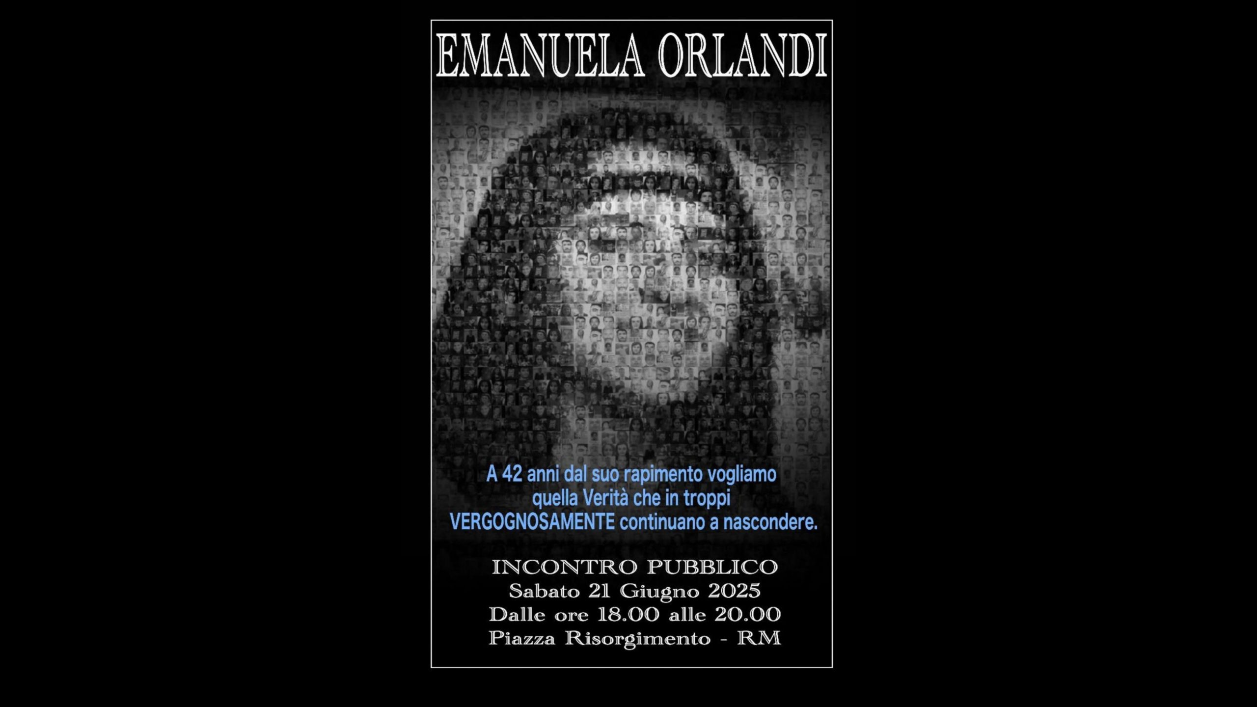 Emanuela Orlandi: 42 anni di silenzio, menzogne e attese. Roma si mobilita per la verità Emanuela Orlandi: 42 anni di silenzio, menzogne e attese. Roma si mobilita per la verità