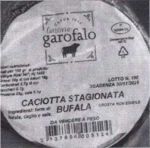 Fattorie Garofalo, caciotta di bufala a rischio tossina Fattorie Garofalo, caciotta di bufala a rischio tossina