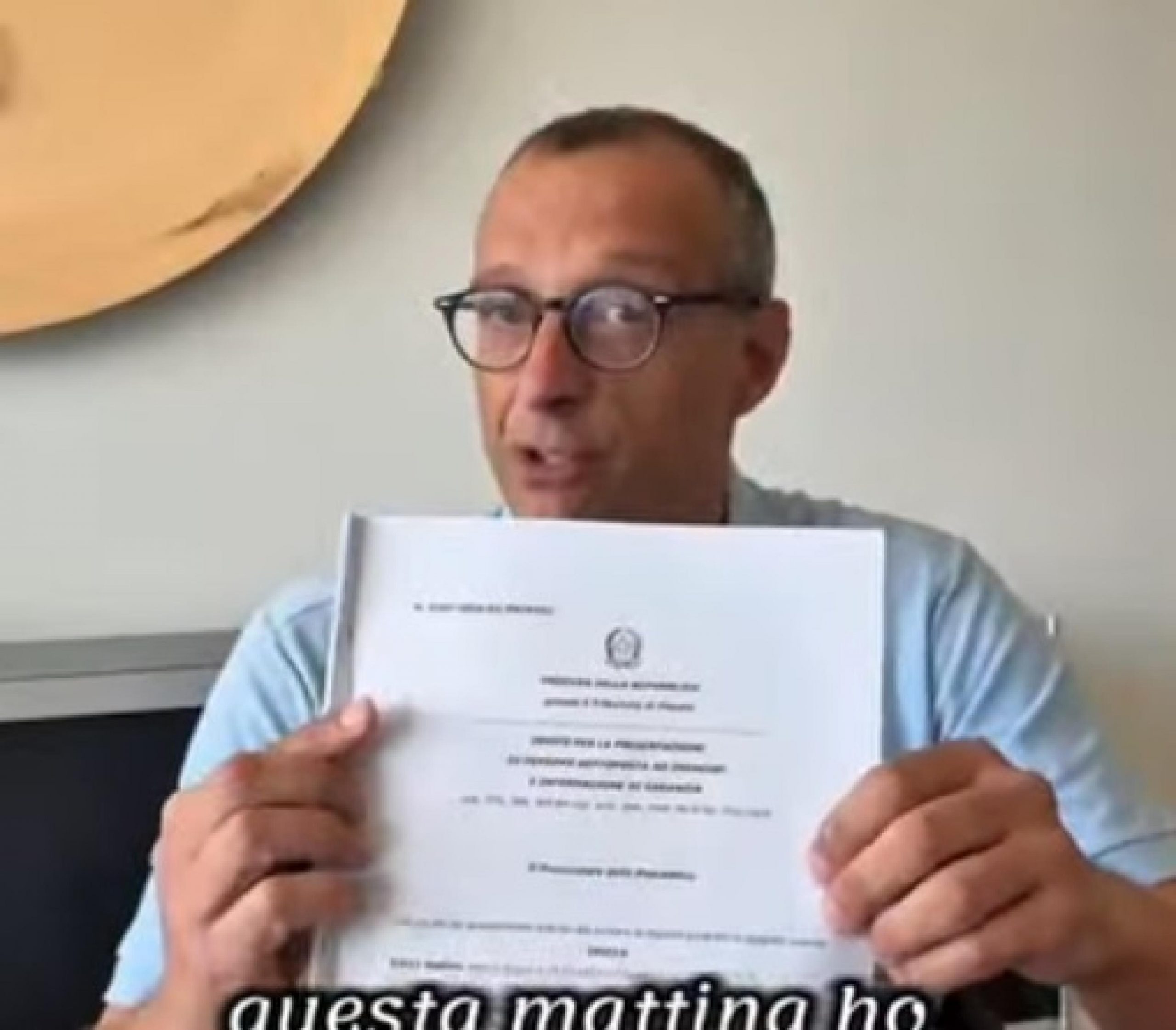 Avviso di garanzia a Ricci, candidato presidente delle Marche Avviso di garanzia a Ricci, candidato presidente delle Marche
