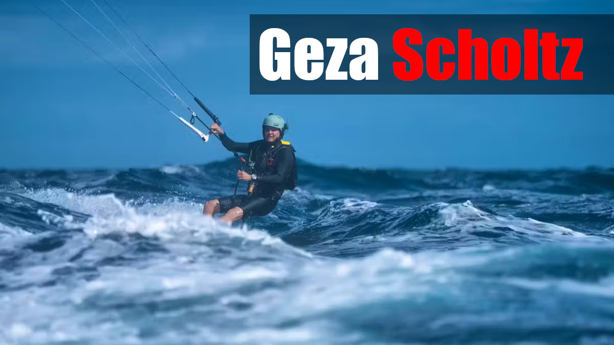 geza scholtz attraversa lo stretto di taiwan in kitesurf