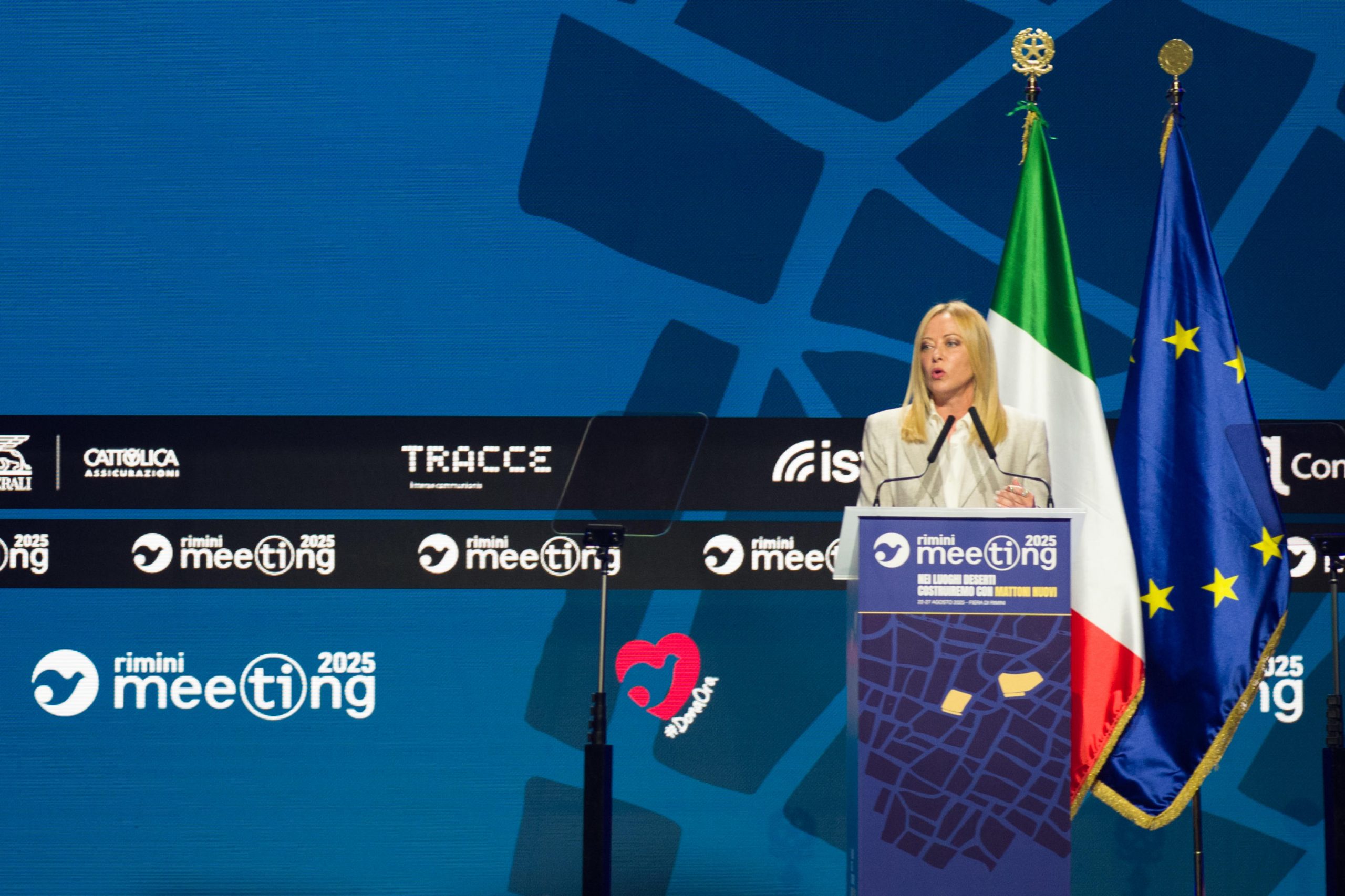giorgia meloni a tutto campo al meeting 8211 video
