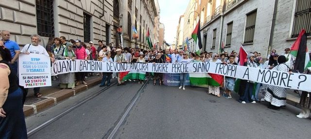 In piazza a Torino per il popolo palestinese