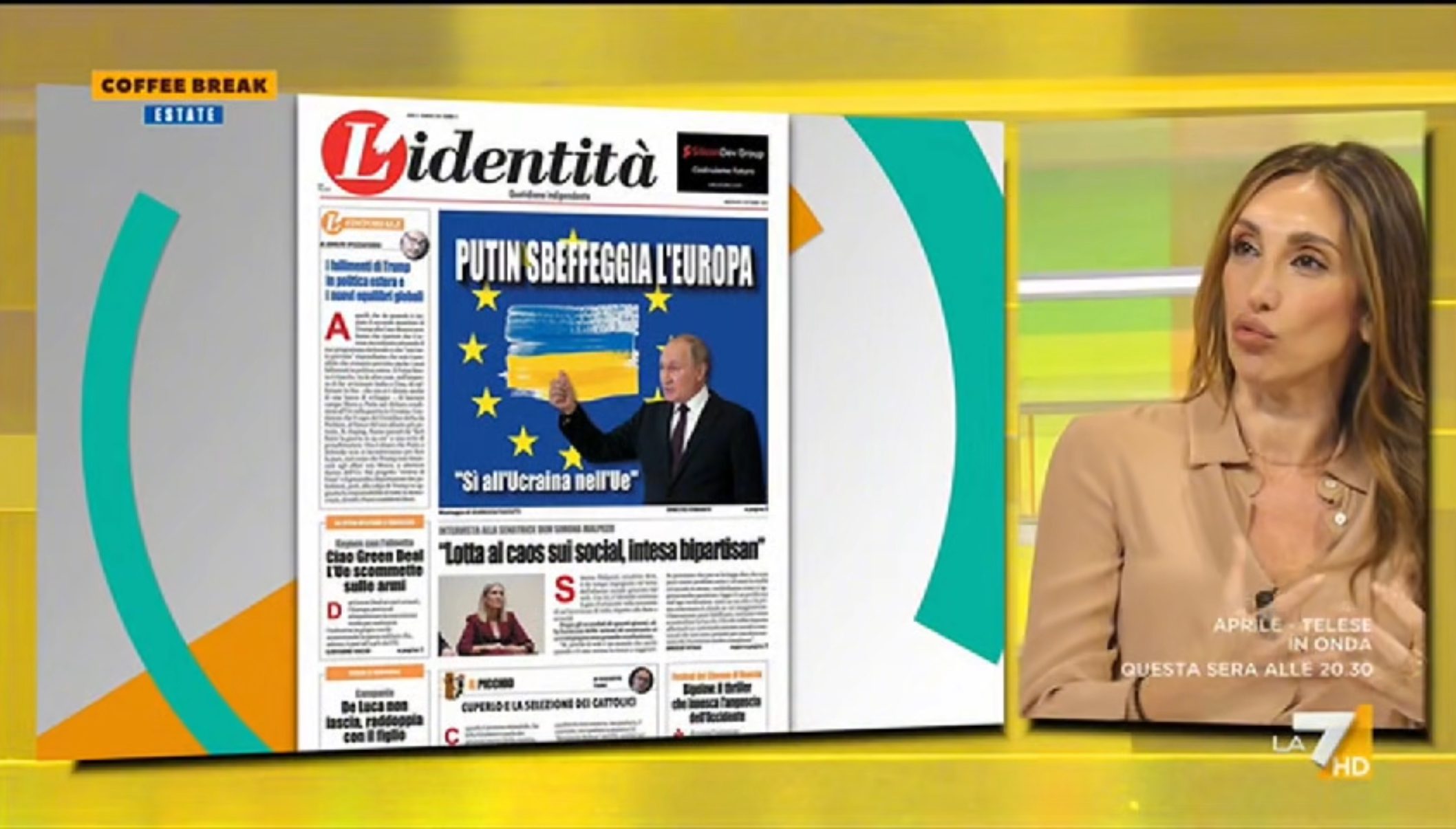 Tecce sulla 7: “Nulla di nuovo da Putin, il suo nemico è e resta la Nato. La Ue non la considera proprio” Tecce sulla 7: “Nulla di nuovo da Putin, il suo nemico è e resta la Nato. La Ue non la considera proprio”
