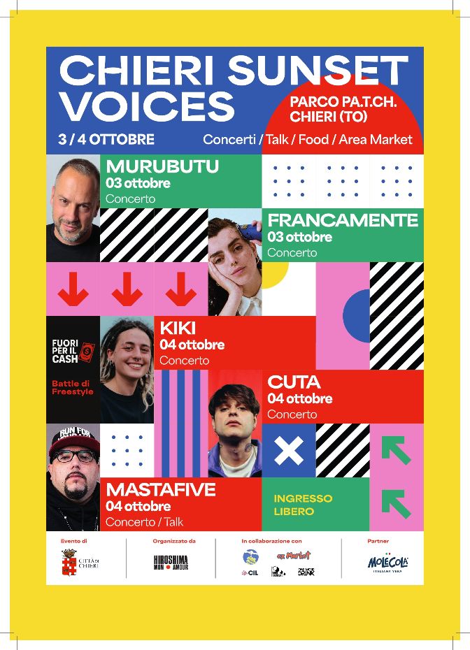 Due giorni di musica, parole e cultura, arriva “Chieri sunset voices”