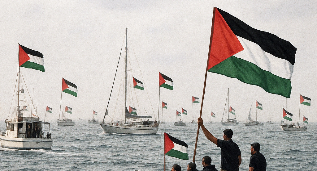l8217ora del bivio per la global sumud flotilla e per trump