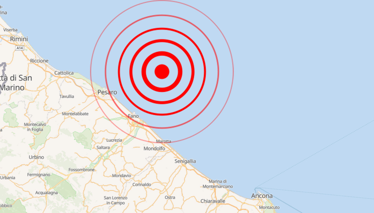 terremoto nelle marche scossa di magnitudo 443 al largo della costa
