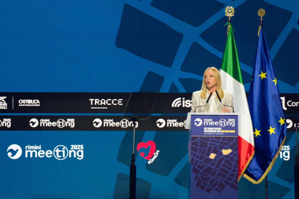 Meloni dal meeting di Rimini