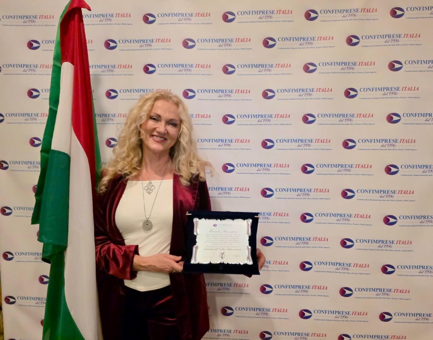Manuela Biancospino nominata “Ambasciatrice delle Eccellenze Italiane nel mondo” al Congresso di Confimprese Italia